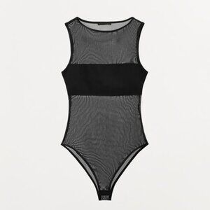 ZARA COMBINATION TULLE BODYSUIT